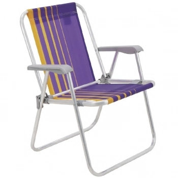 CADEIRA PRAIA [ALUMINIO] TRAMONTINA SAMOA ROXO/AMARELO